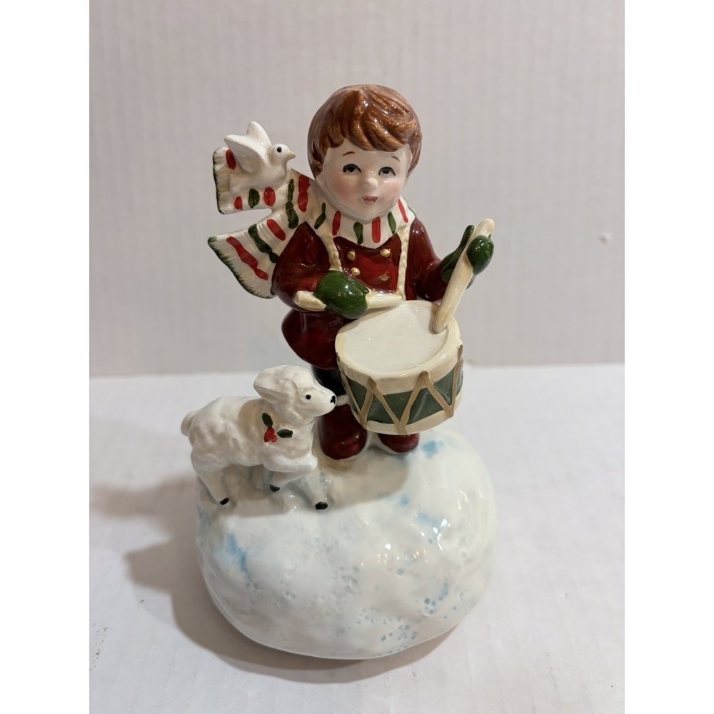 Otogiri Little Drummer Boy Hand Painted Handmade Music Box Figurine
